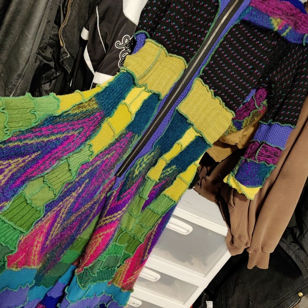 Handmade sweater coat